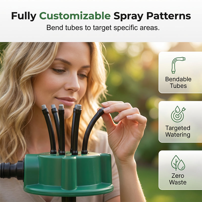 powerstep® 360° Multi-Directional Lawn Sprinkler💧Precision Garden Irrigation with Flexible Spray Nozzles🌱