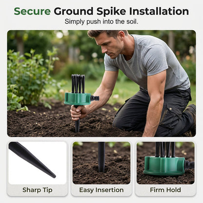 powerstep® 360° Multi-Directional Lawn Sprinkler💧Precision Garden Irrigation with Flexible Spray Nozzles🌱