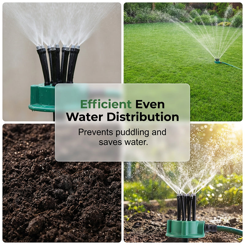 powerstep® 360° Multi-Directional Lawn Sprinkler💧Precision Garden Irrigation with Flexible Spray Nozzles🌱