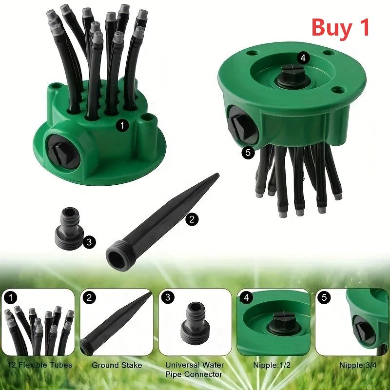 powerstep® 360° Multi-Directional Lawn Sprinkler💧Precision Garden Irrigation with Flexible Spray Nozzles🌱