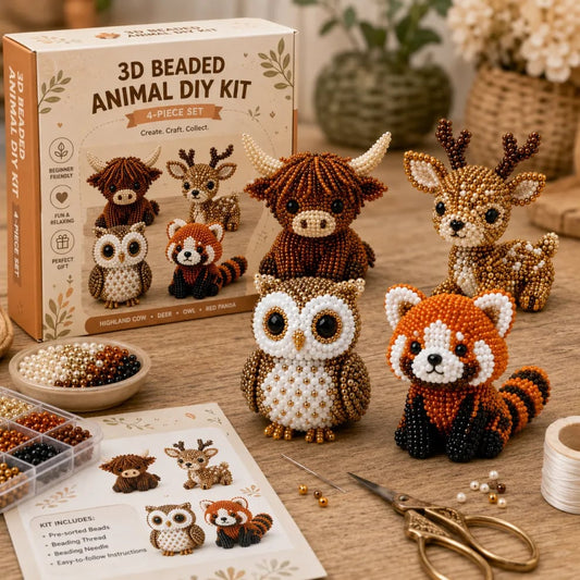 🏆Limited Time Sale 49% OFF🧵🗽Petite 3D Beaded Animal Craft Kit