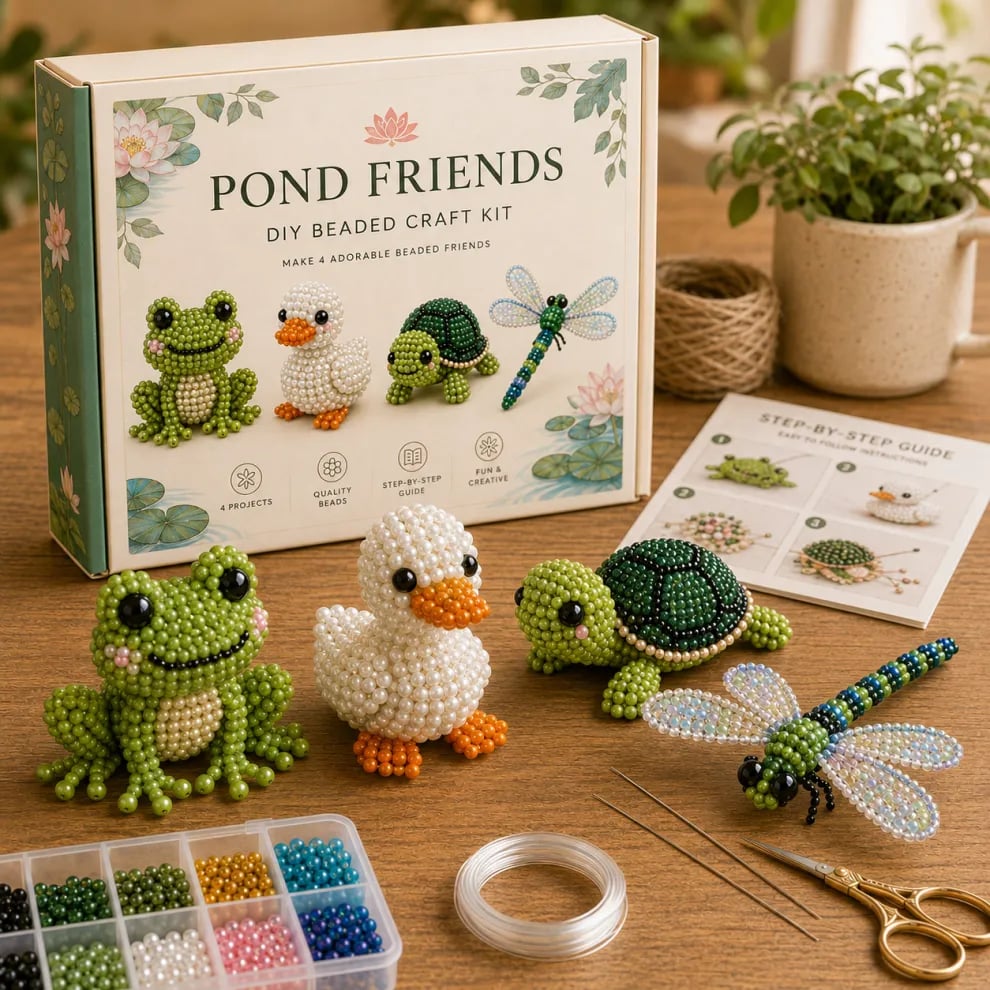 🏆Limited Time Sale 49% OFF🧵🗽❤️❤️❤️Petite 3D Beaded Animal Craft Kit