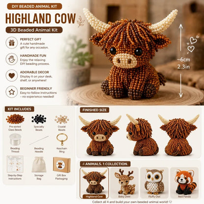 🏆Limited Time Sale 49% OFF🧵🗽❤️❤️❤️Petite 3D Beaded Animal Craft Kit