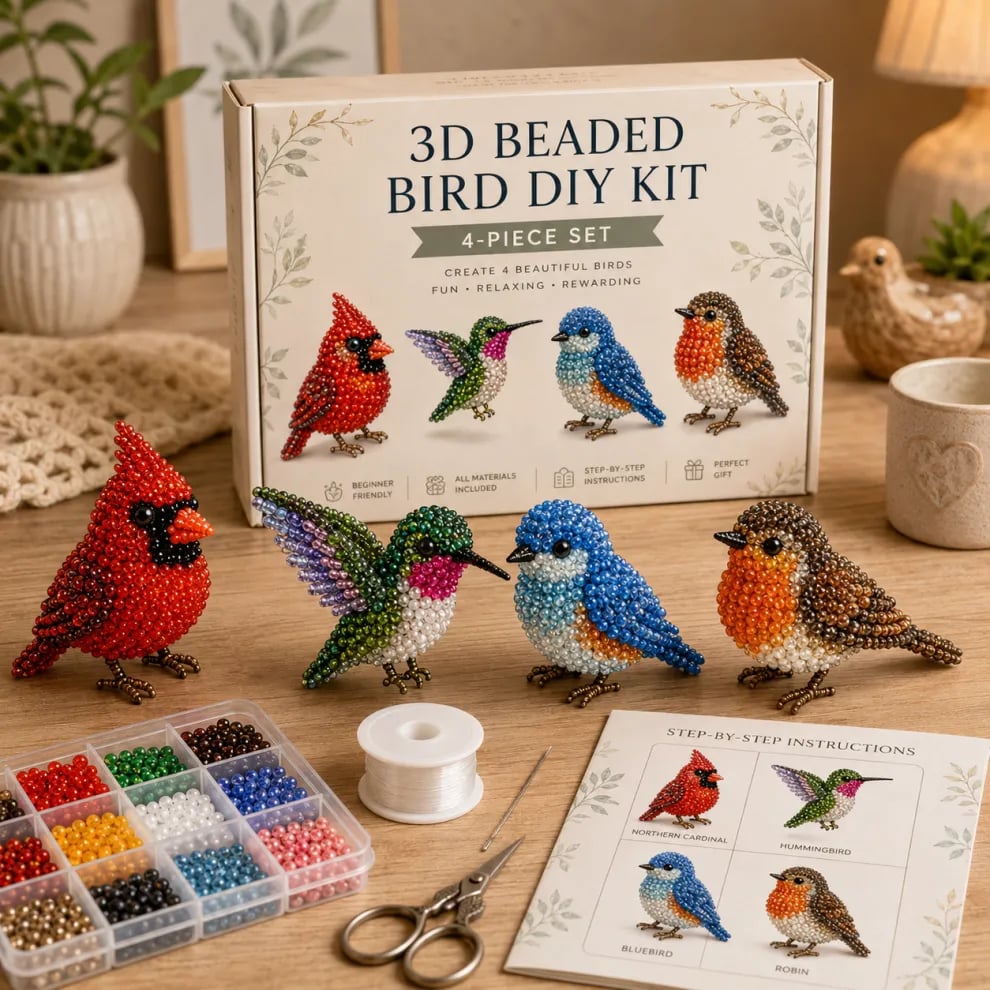 🏆Limited Time Sale 49% OFF🧵🗽❤️❤️❤️Petite 3D Beaded Animal Craft Kit