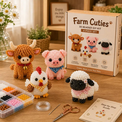 🏆Limited Time Sale 49% OFF🧵🗽❤️❤️❤️Petite 3D Beaded Animal Craft Kit