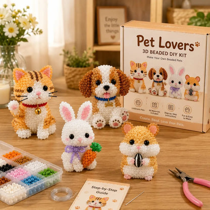 🏆Limited Time Sale 49% OFF🧵🗽❤️❤️❤️Petite 3D Beaded Animal Craft Kit