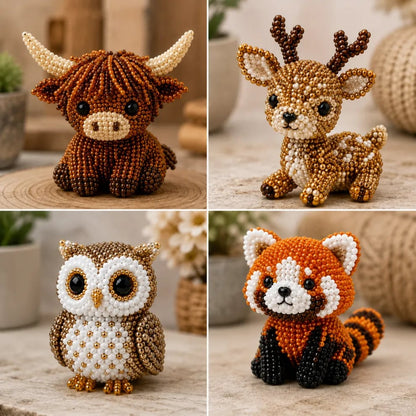 🏆Limited Time Sale 49% OFF🧵🗽❤️❤️❤️Petite 3D Beaded Animal Craft Kit