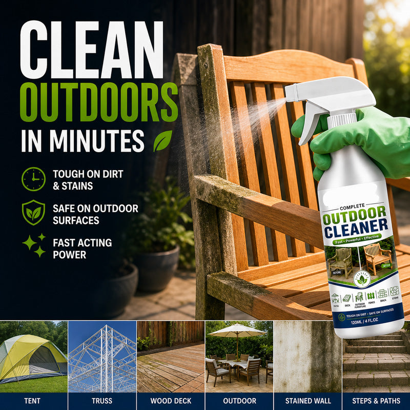 🌧️🏡 Spray nettoyant polyvalent jardin, supprime algues et noirceurs, adapté sols, façades et clôtures en bois