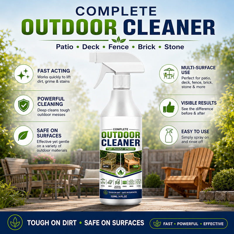 🌧️🏡 Spray nettoyant polyvalent jardin, supprime algues et noirceurs, adapté sols, façades et clôtures en bois
