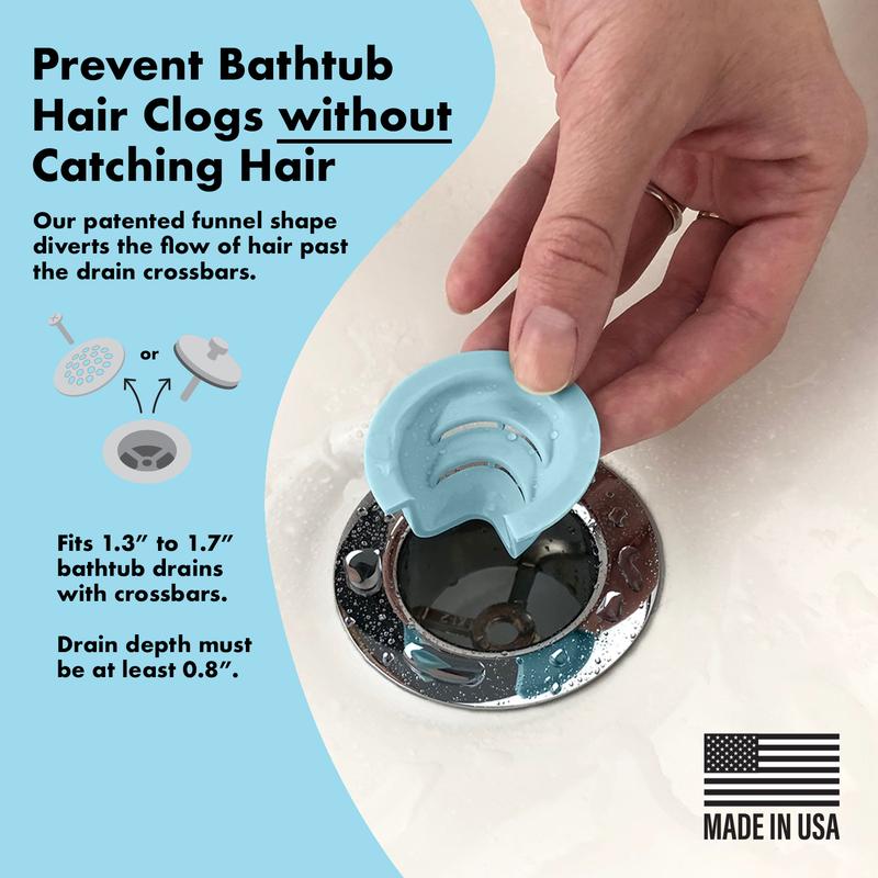 powerstep®  Bathtub drain funnel hair clog preventer